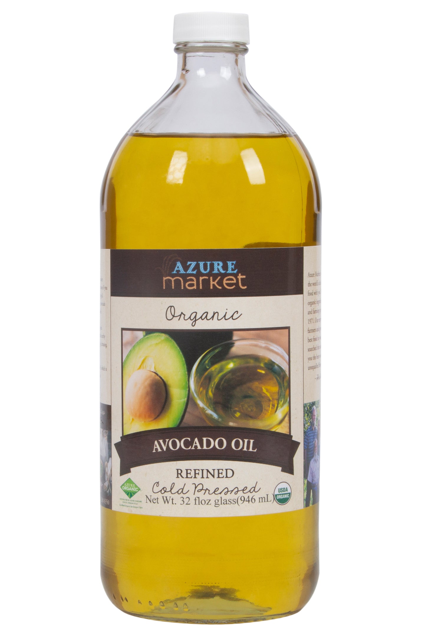 Avocado Oil, Cold Pressed, Refined, Organic