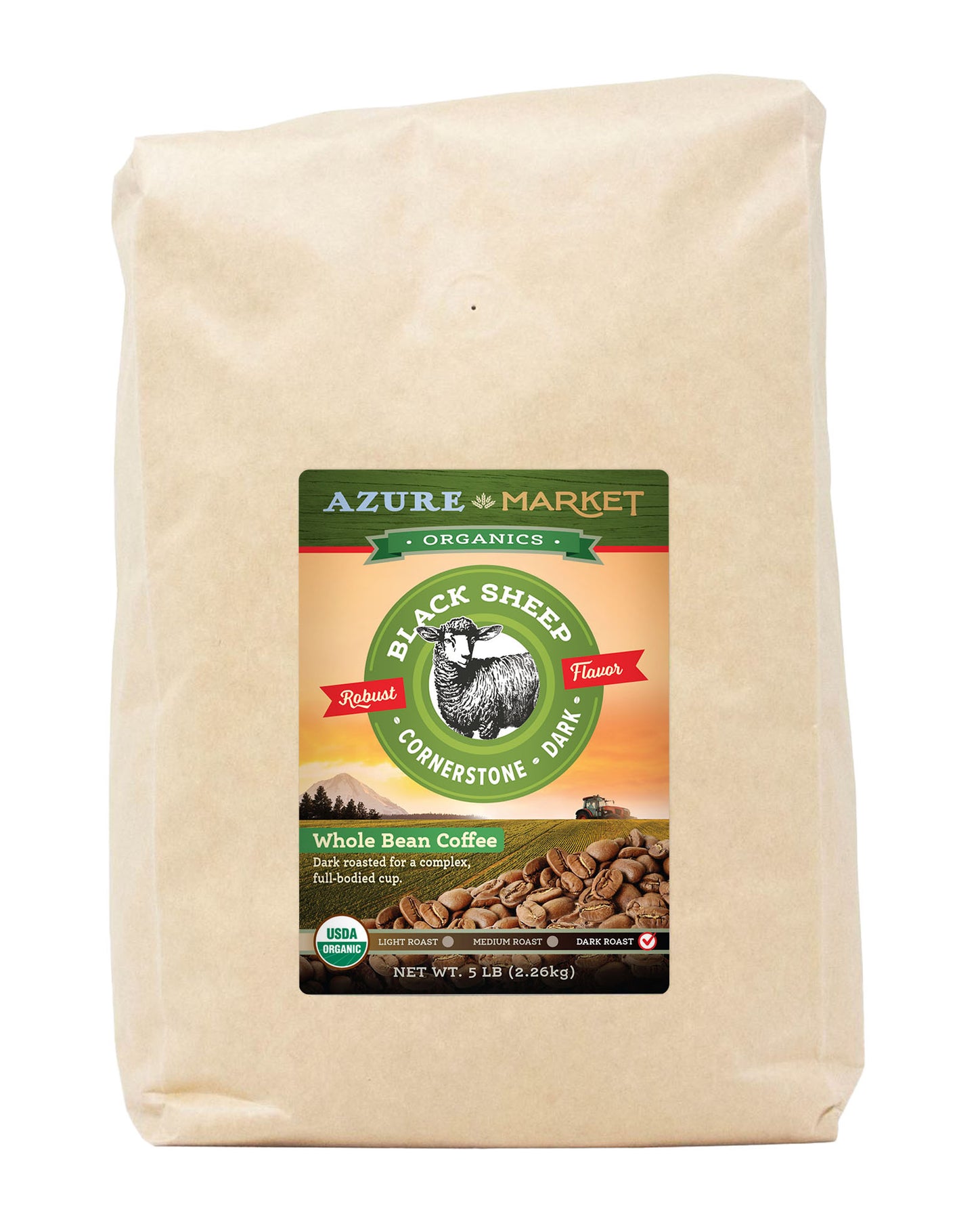 Coffee Whole Bean, Cornerstone Dark Roast, Organic