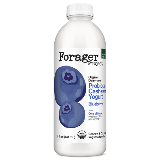 Probiotic Drinkable Cashewmilk Yogurt Blueberry, Dairy Free, Organic