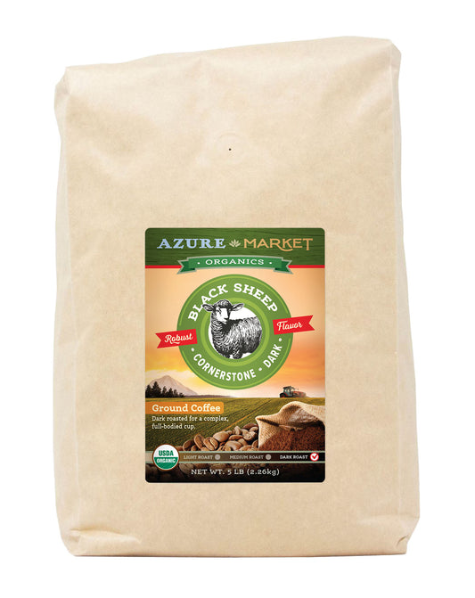 Coffee Ground, Cornerstone Dark Roast, Organic