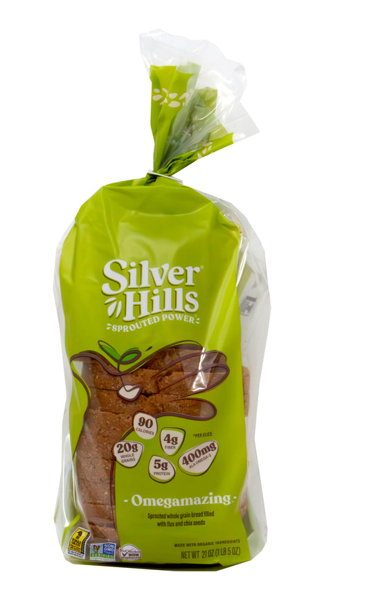 Bread, Omegamazing Sprouted Whole Grain + Flax & Chia Seeds, Frozen