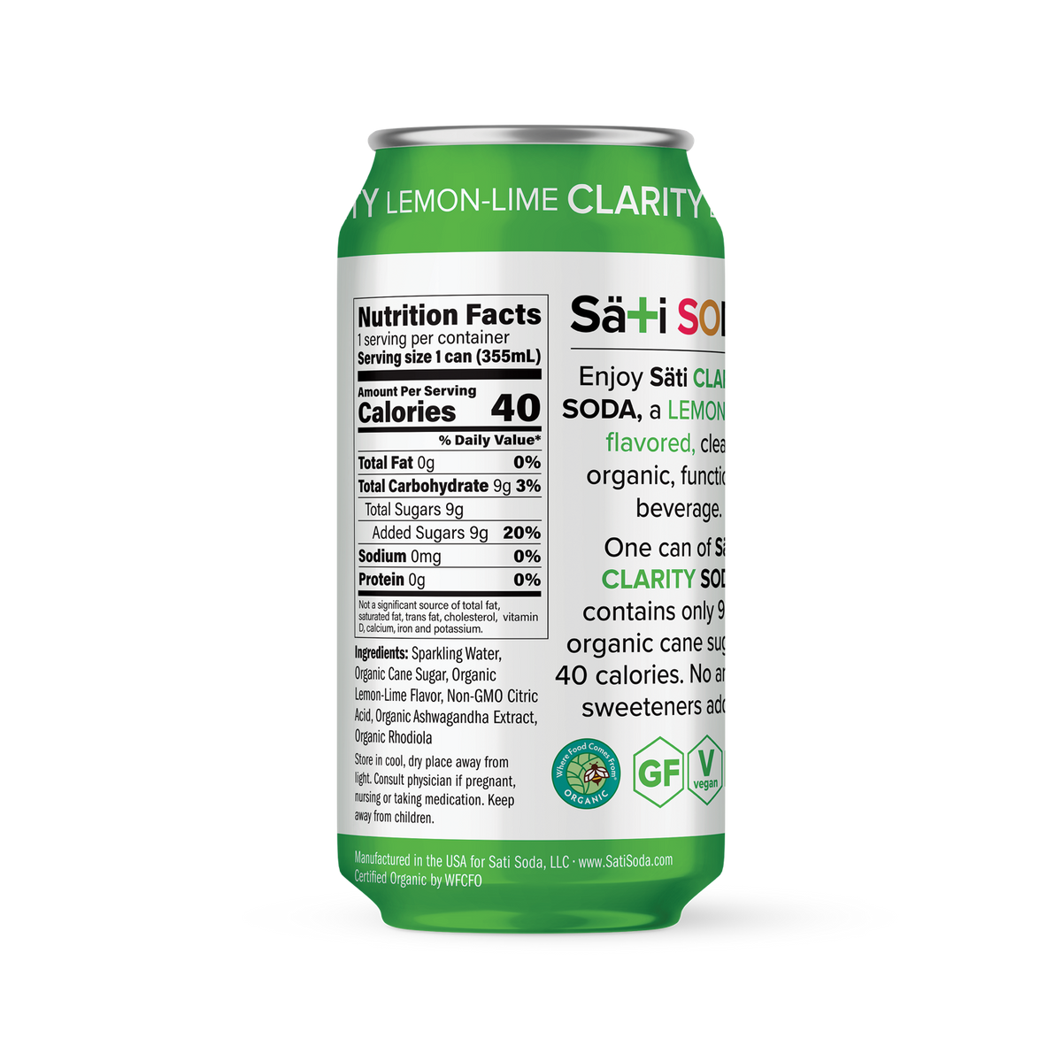 Clarity, Lemon-Lime Soda, Organic