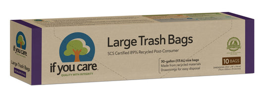 Trash Bags, 89% Recycled, Large, 30 gallon