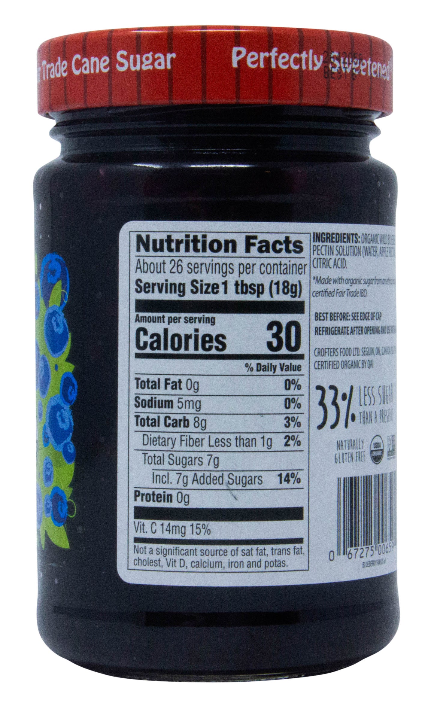 Wild Blueberry Premium Spread, Organic