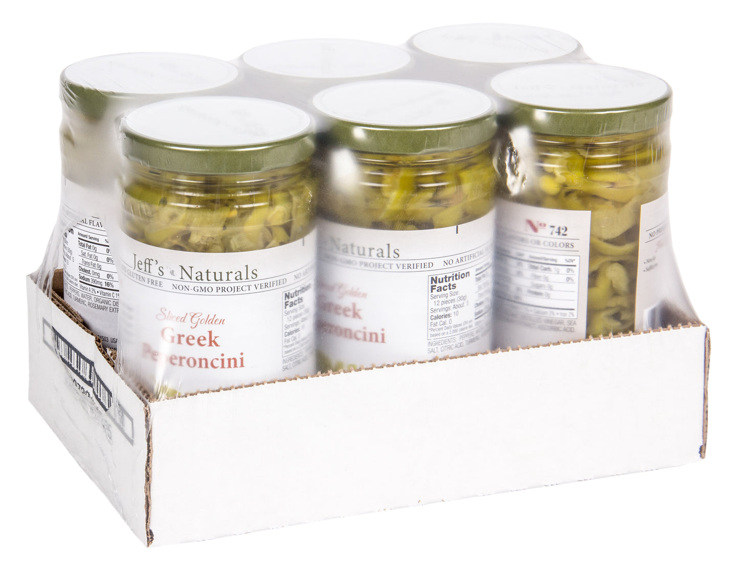 Golden Greek Peperoncini, Sliced