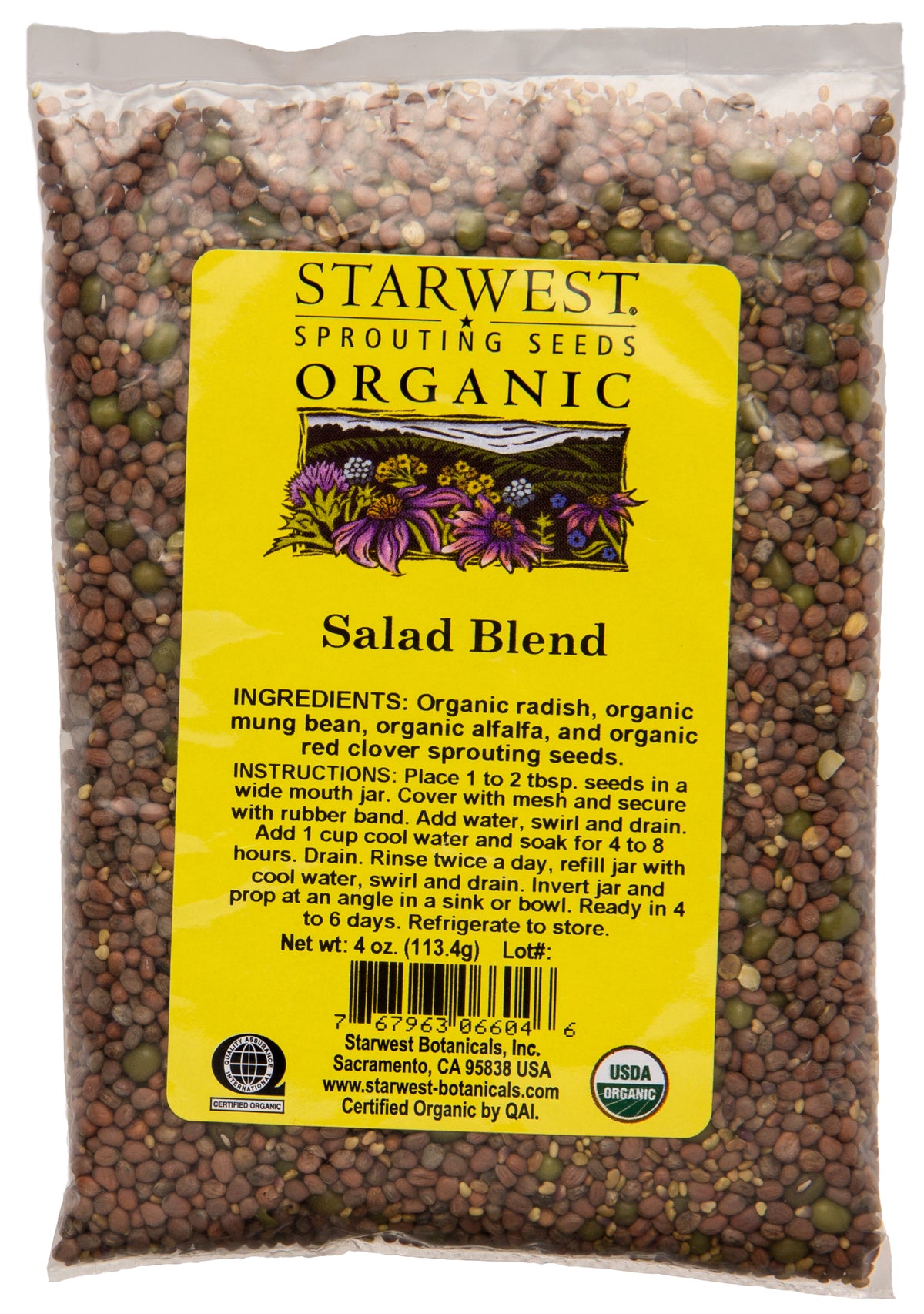 Salad Blend Sprouting Seeds, Organic