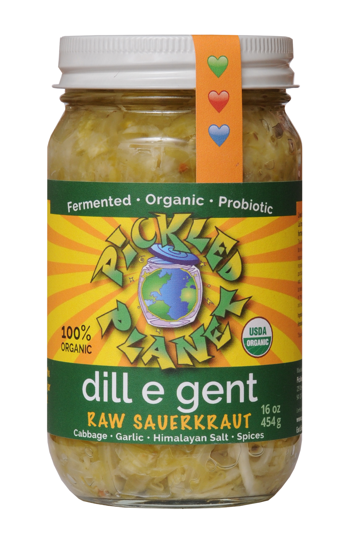Sauerkraut, Raw, Dill E Gent, Organic