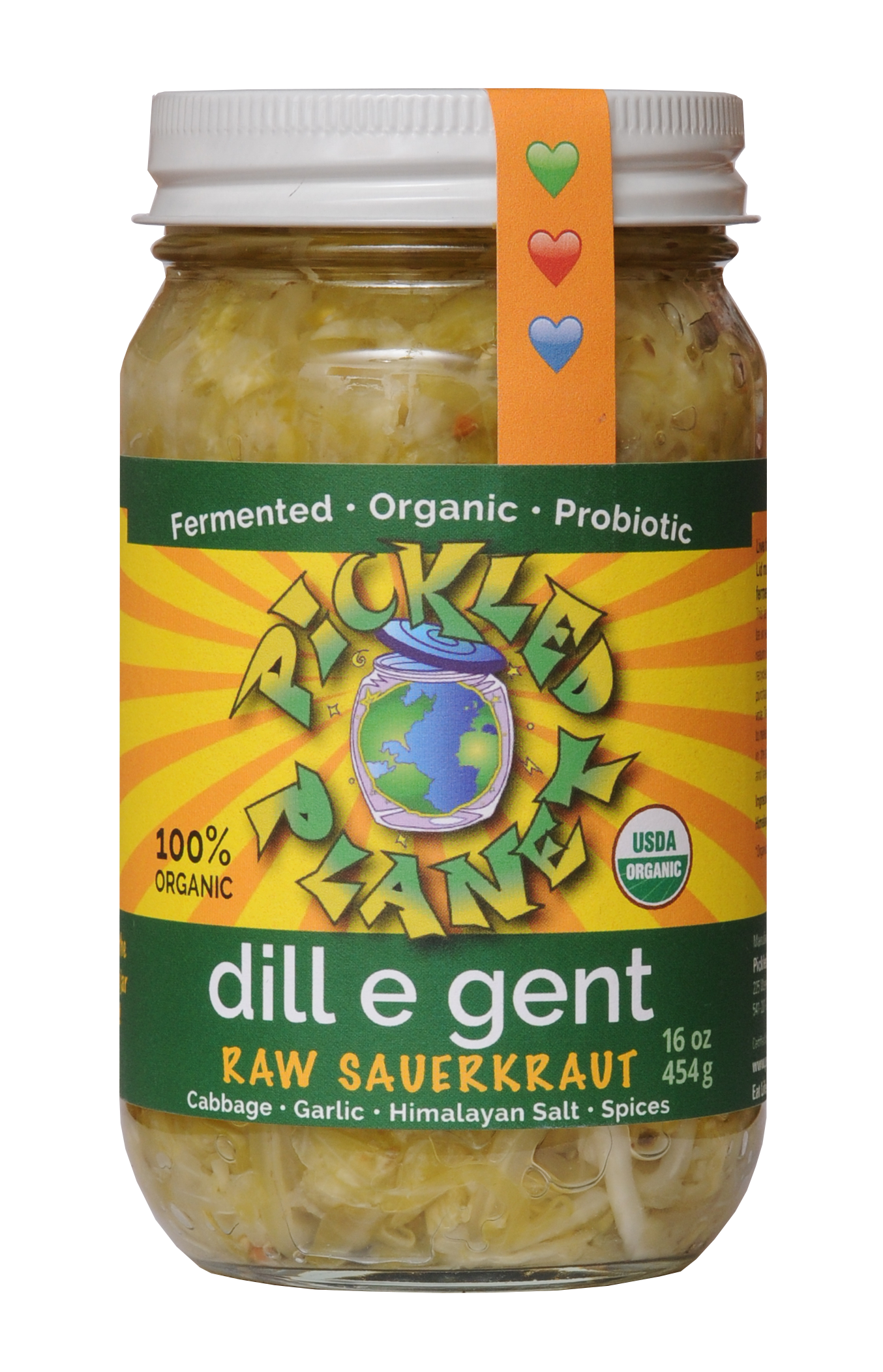 Sauerkraut, Raw, Dill E Gent, Organic