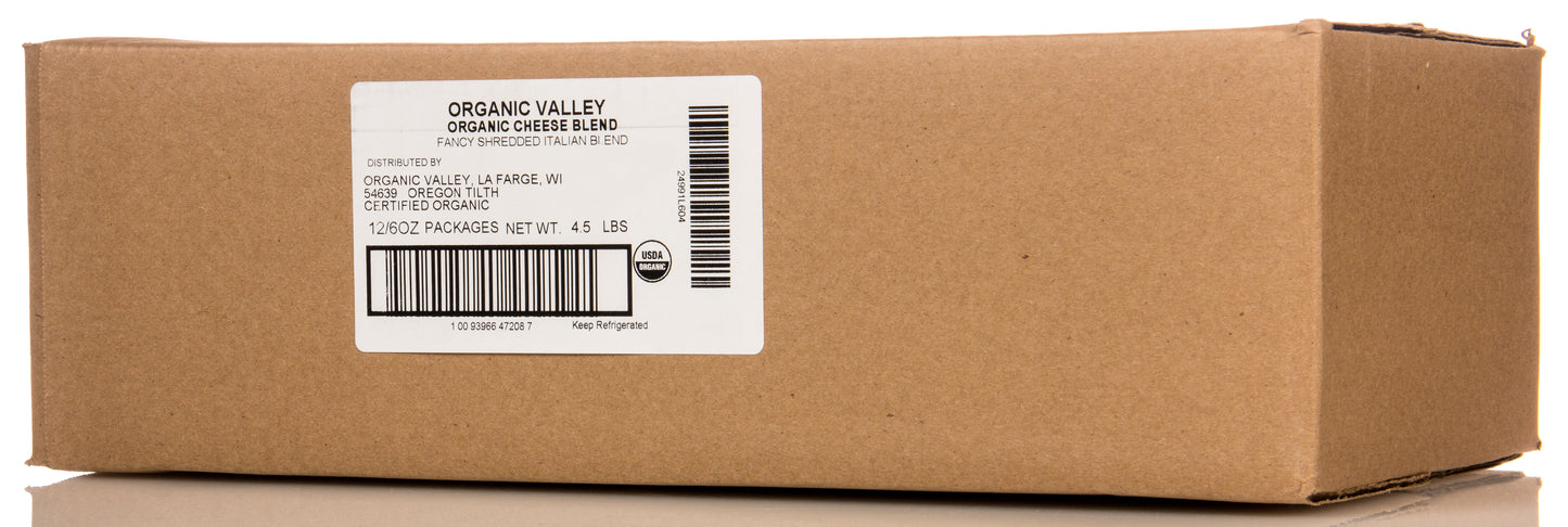 Italian Blend Cheese, Thick Shredded, Organic