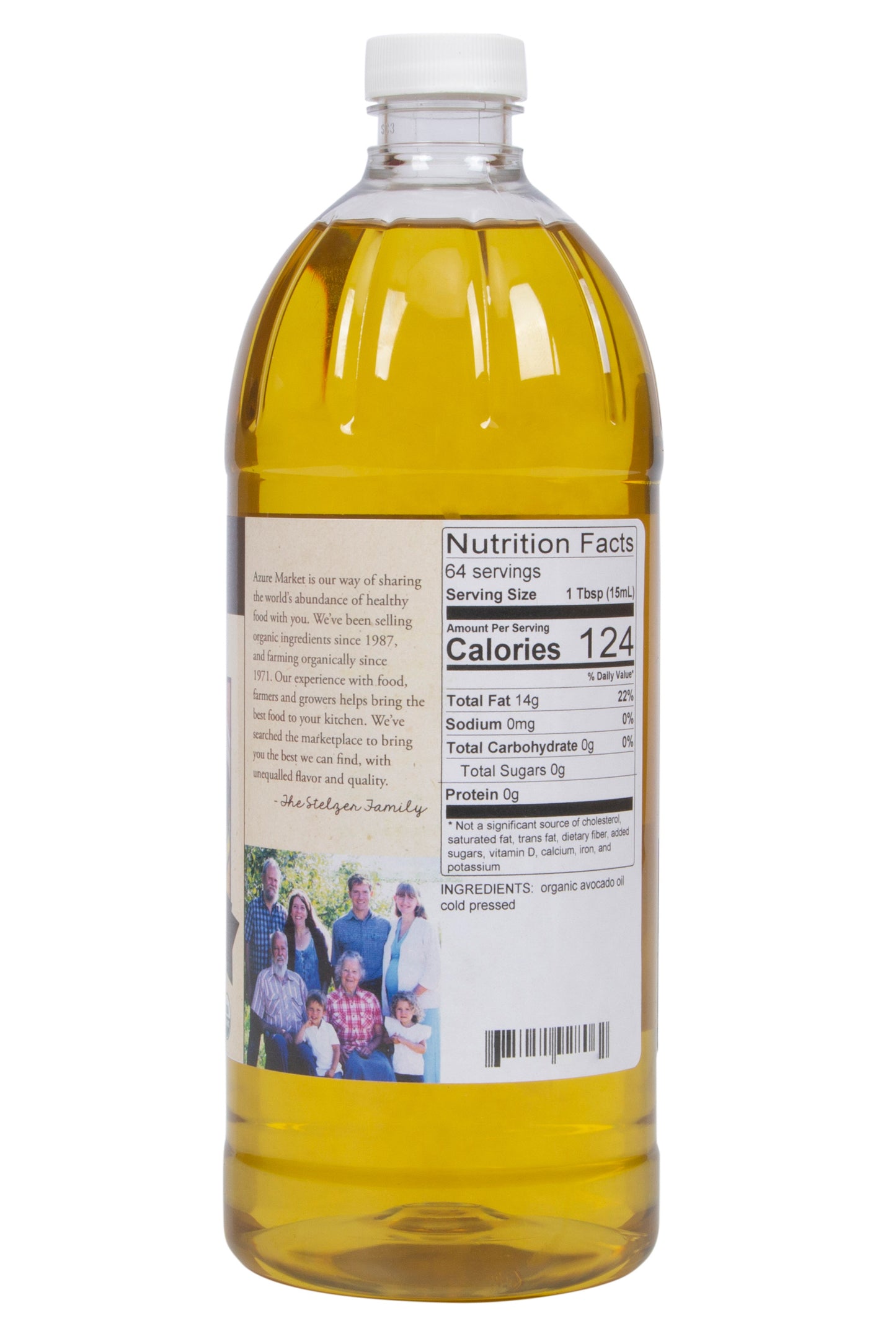 Avocado Oil, Cold Pressed, Refined, Organic