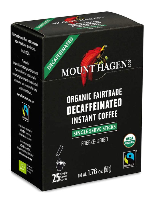 Instant Coffee, Single-Serve Sticks, Freeze-Dried, Decaf, Organic
