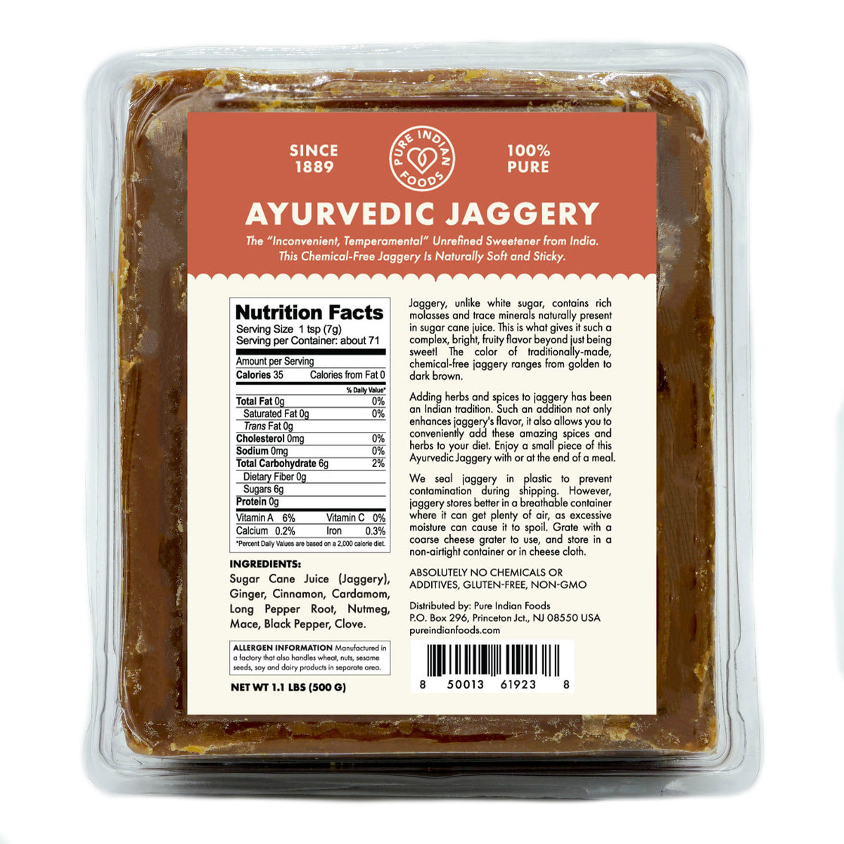 Ayurvedic Jaggery Block, Infused with herbs & spices