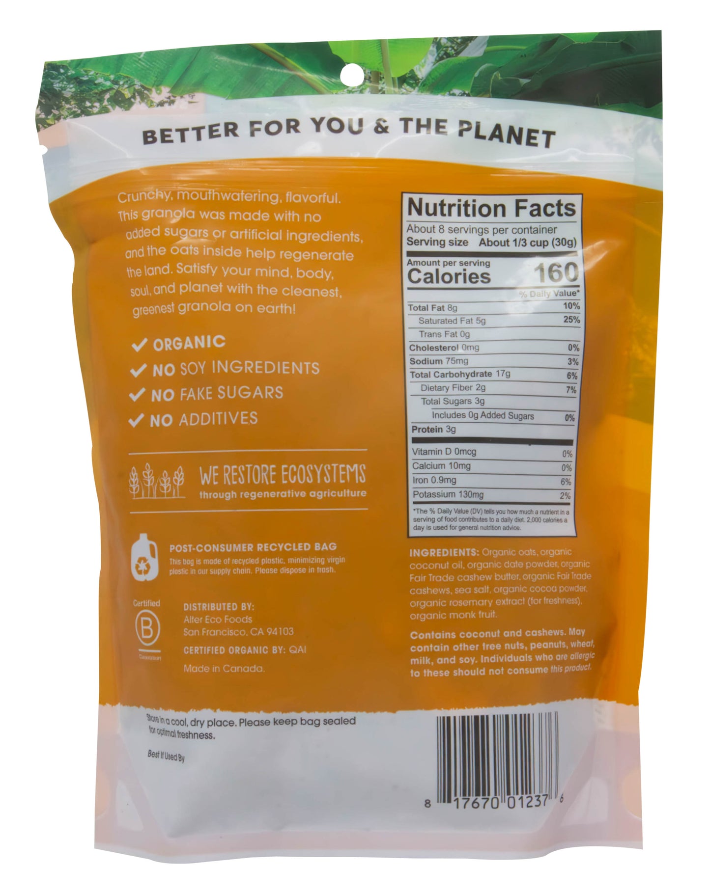 Granola, Cashew Butter, Organic