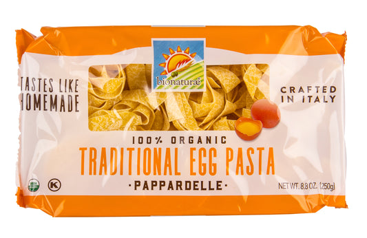 Pappardelle Durum Semolina Egg Pasta, Organic