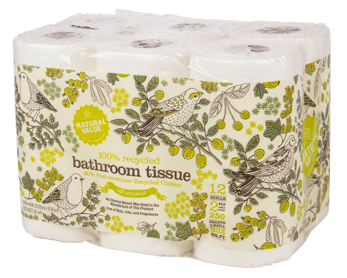 Bath Tissue 250 2ply sheets-Recycled