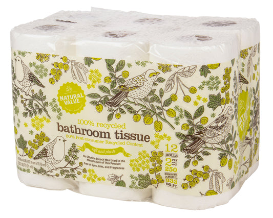 Bath Tissue 250 2ply sheets-Recycled