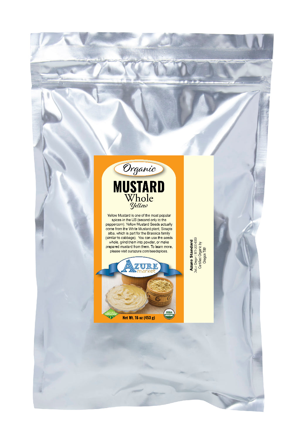 Mustard Seeds, Whole, Yellow, Organic