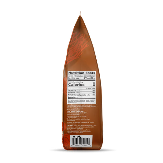 Focus, Half Caffeine Coffee, Ground, Organic