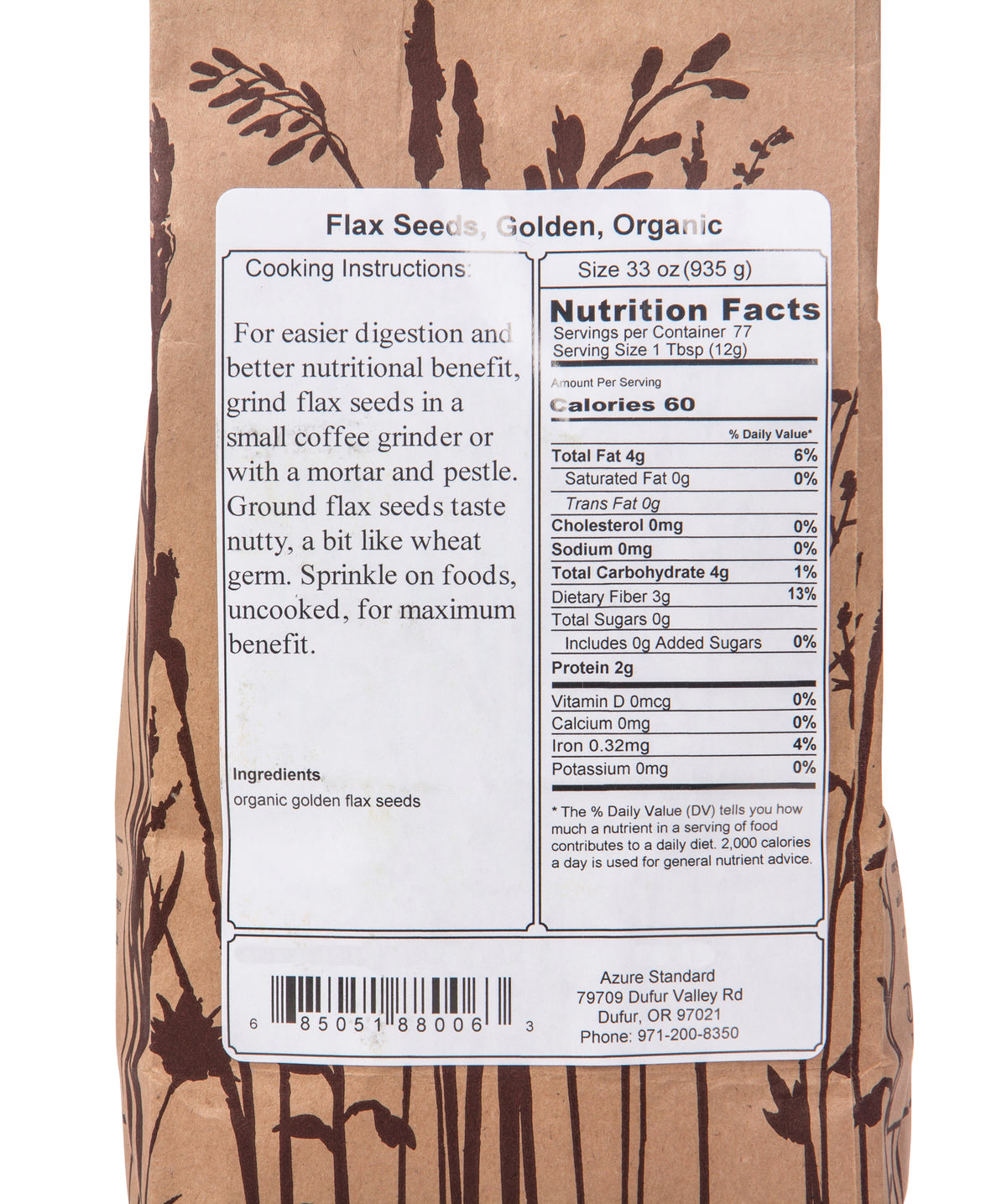 Flax Seeds, Golden, Organic