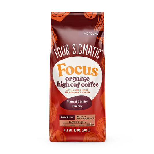Focus, High Caffeine Coffee, Ground, Organic