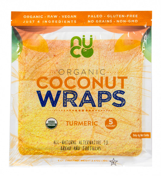 Paleo Coconut Wraps, Turmeric, Organic