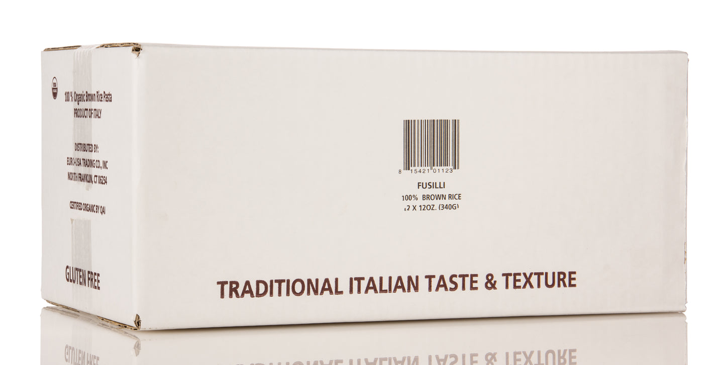 Pasta, Brown Rice, Fusilli, GF, Organic