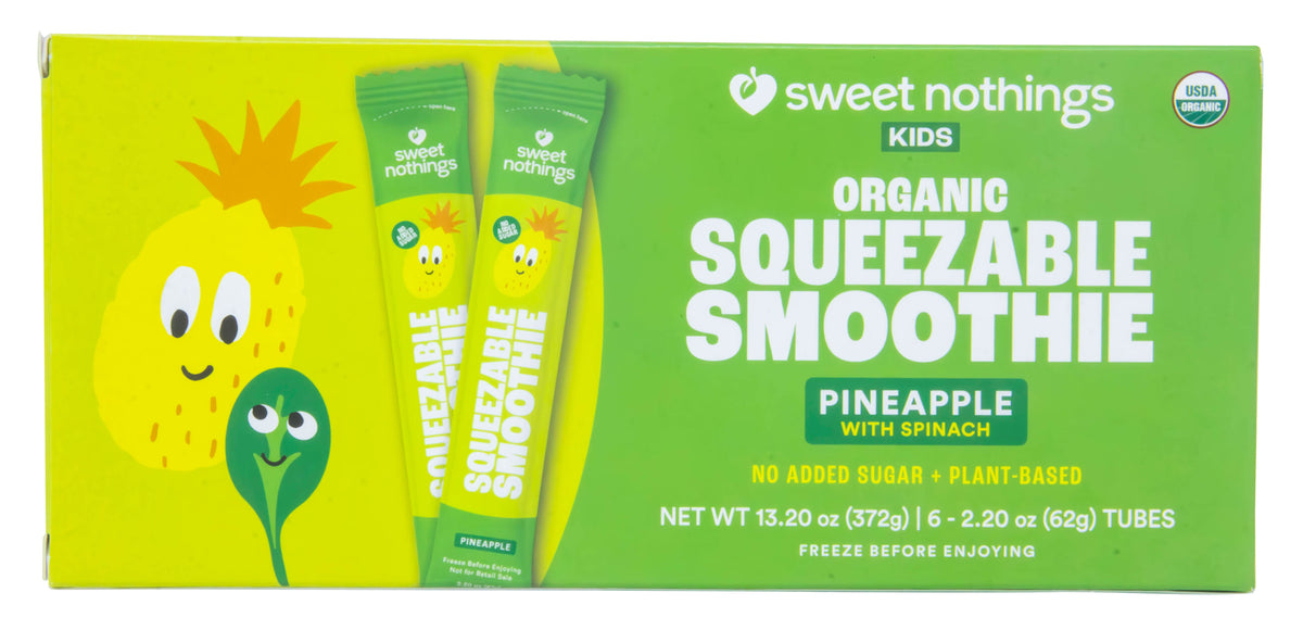 @KIDS Squeezable Smoothie, Pineapple with Spinach, Organic