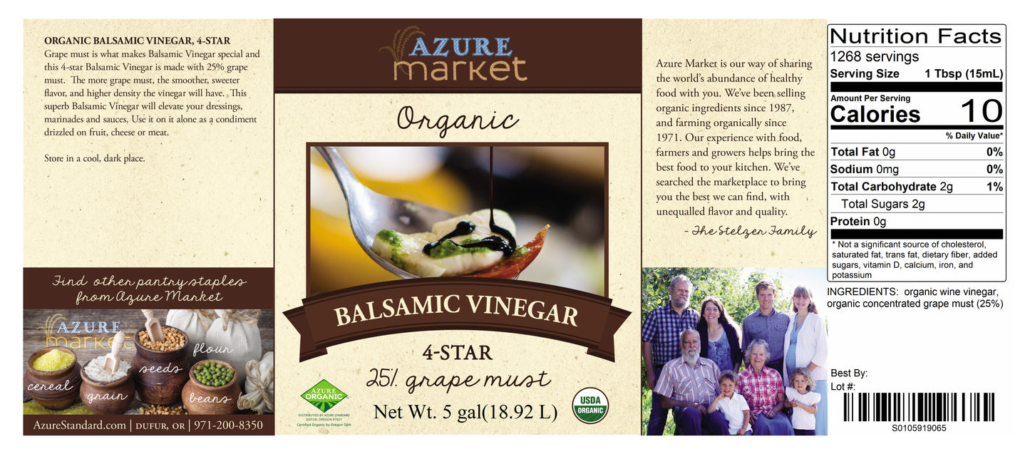 @Vinegar, Balsamic, 4 Star, Organic