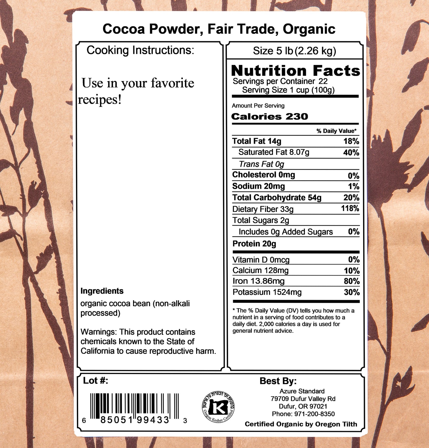 Cocoa Powder, Organic