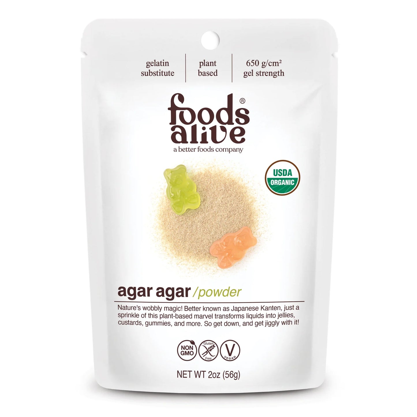 Agar Powder, Plant Based Gelatin, Organic