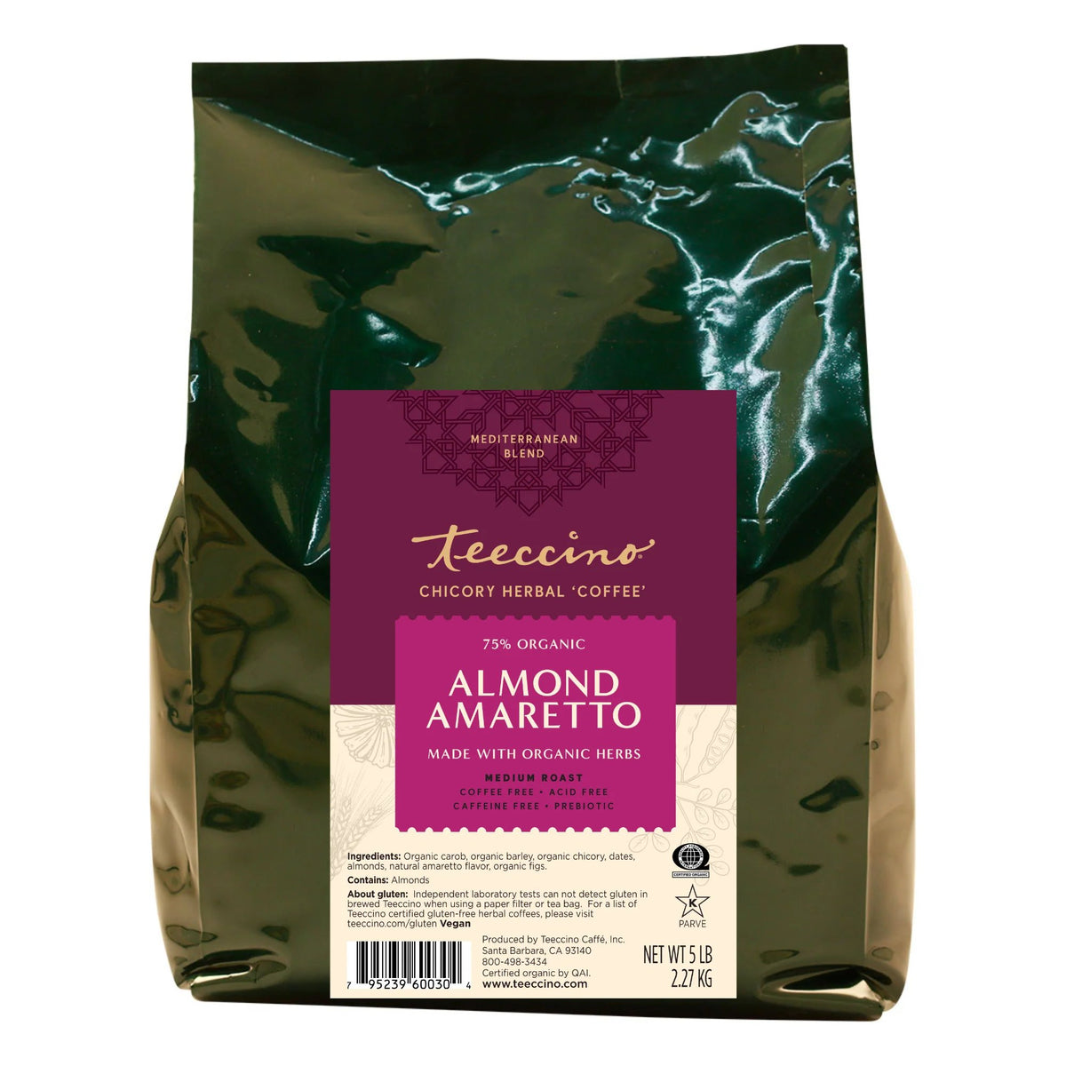 Almond Amaretto, Chicory, Herbal Coffee, Organic