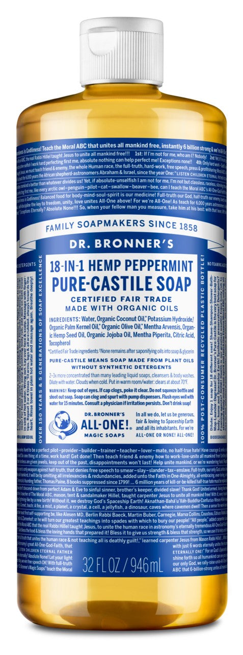 Peppermint Castile Liquid Soap, Organic