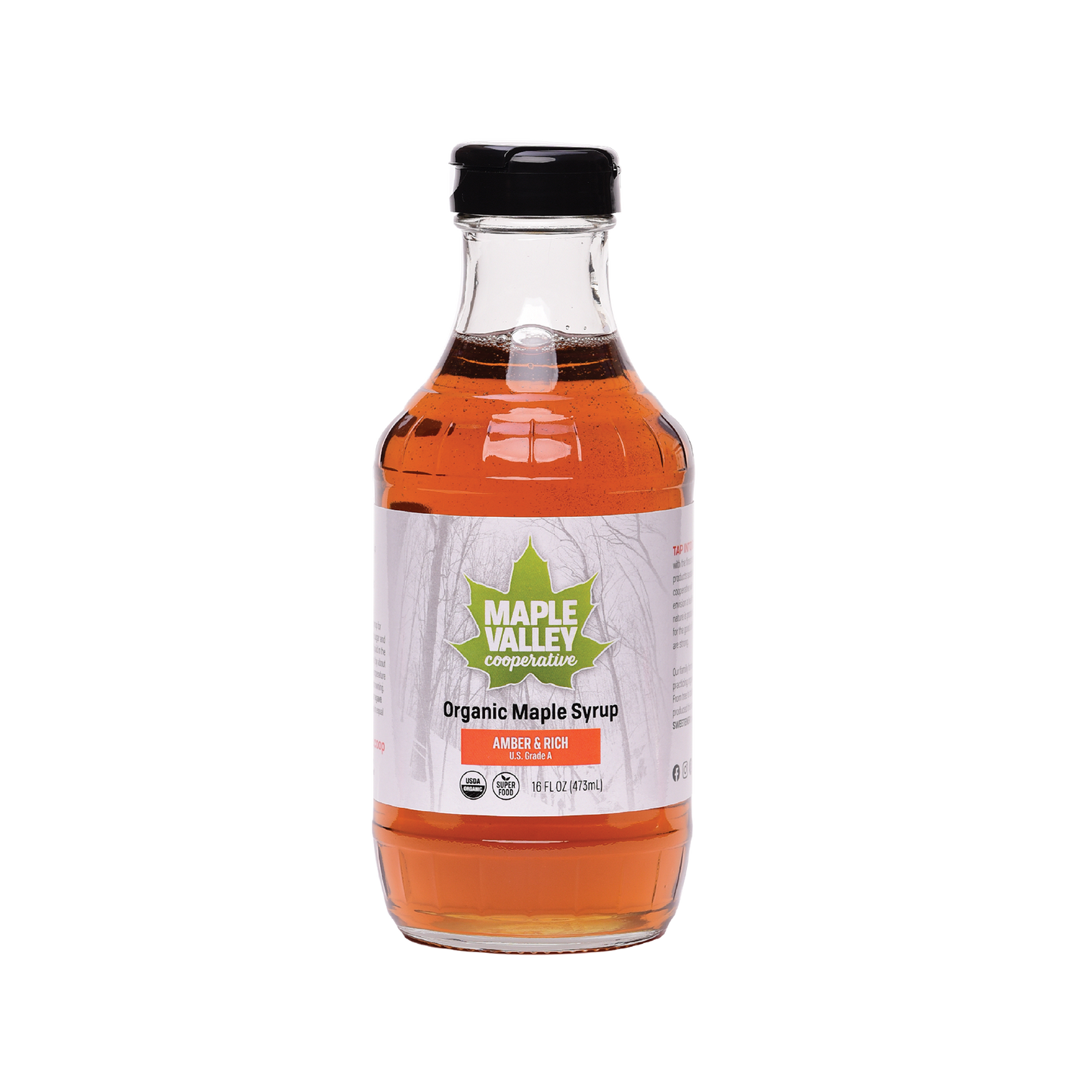 Maple Syrup, Grade A, Amber & Rich, Organic