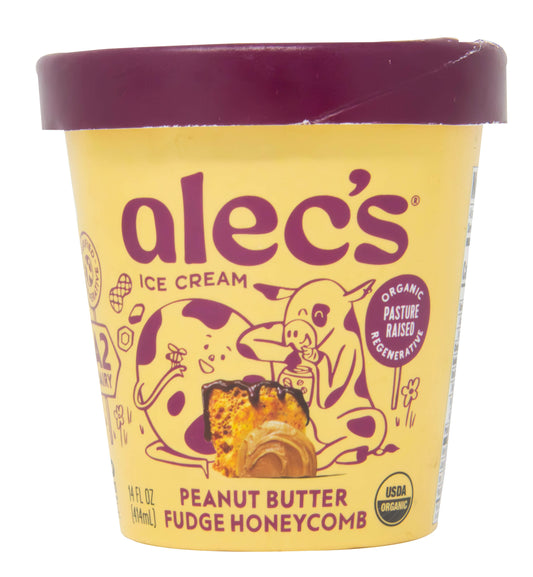 Ice Cream, Peanut Butter Fudge Honeycomb, A2, Organic