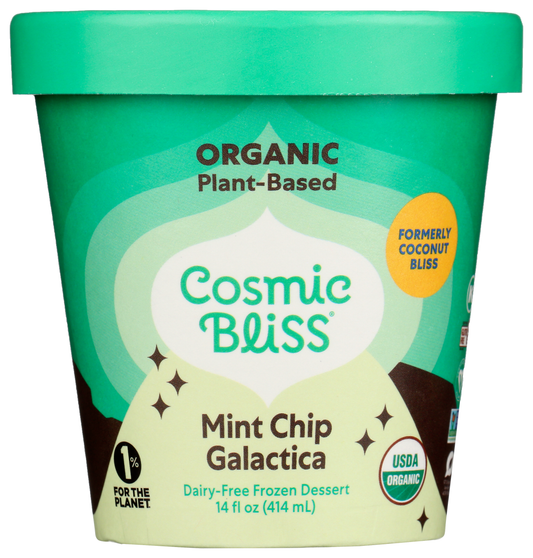 Coconut Ice Cream, Mint Chip Galactica, GF, Frozen, Organic