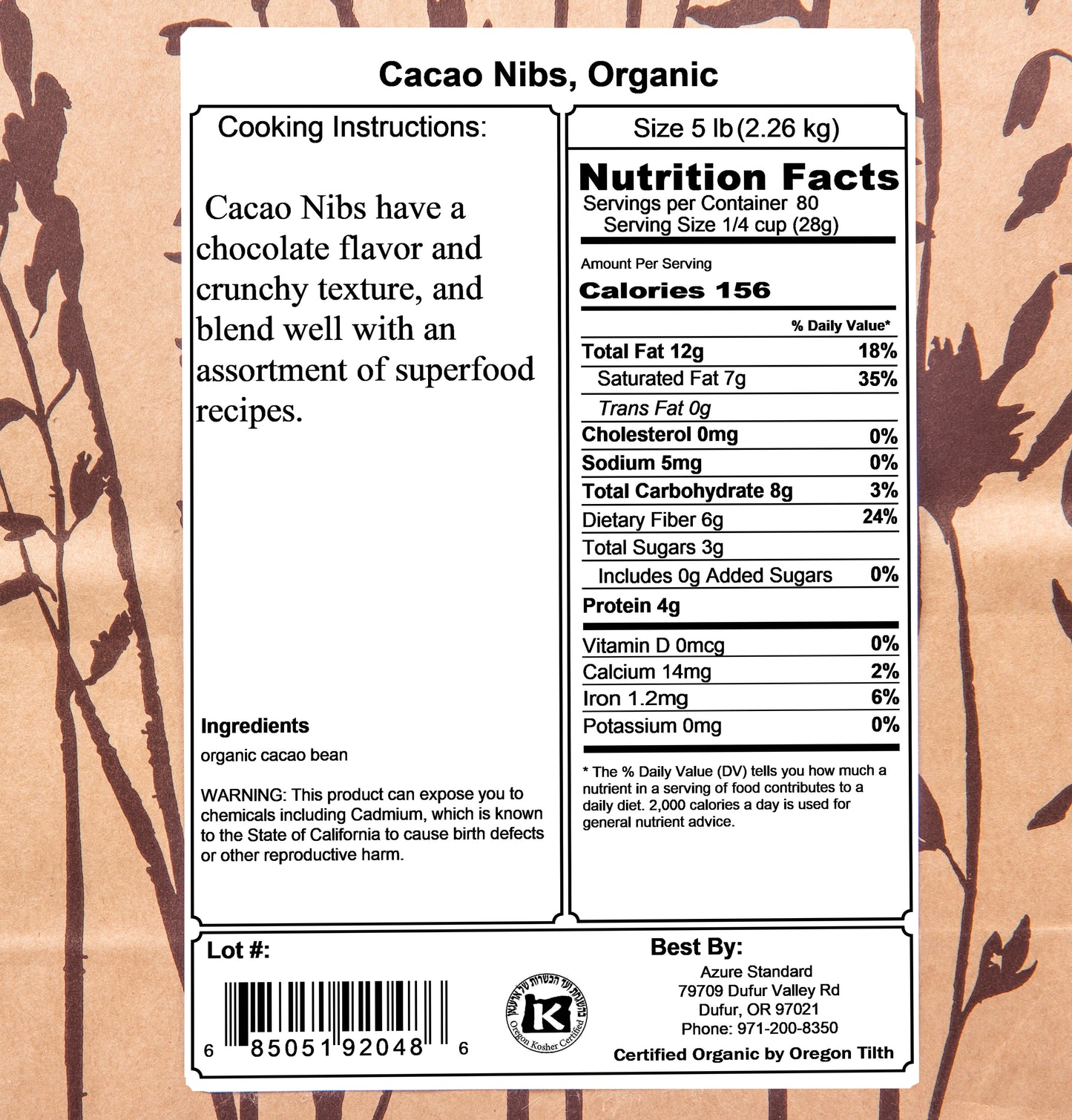 Cacao Nib, Organic