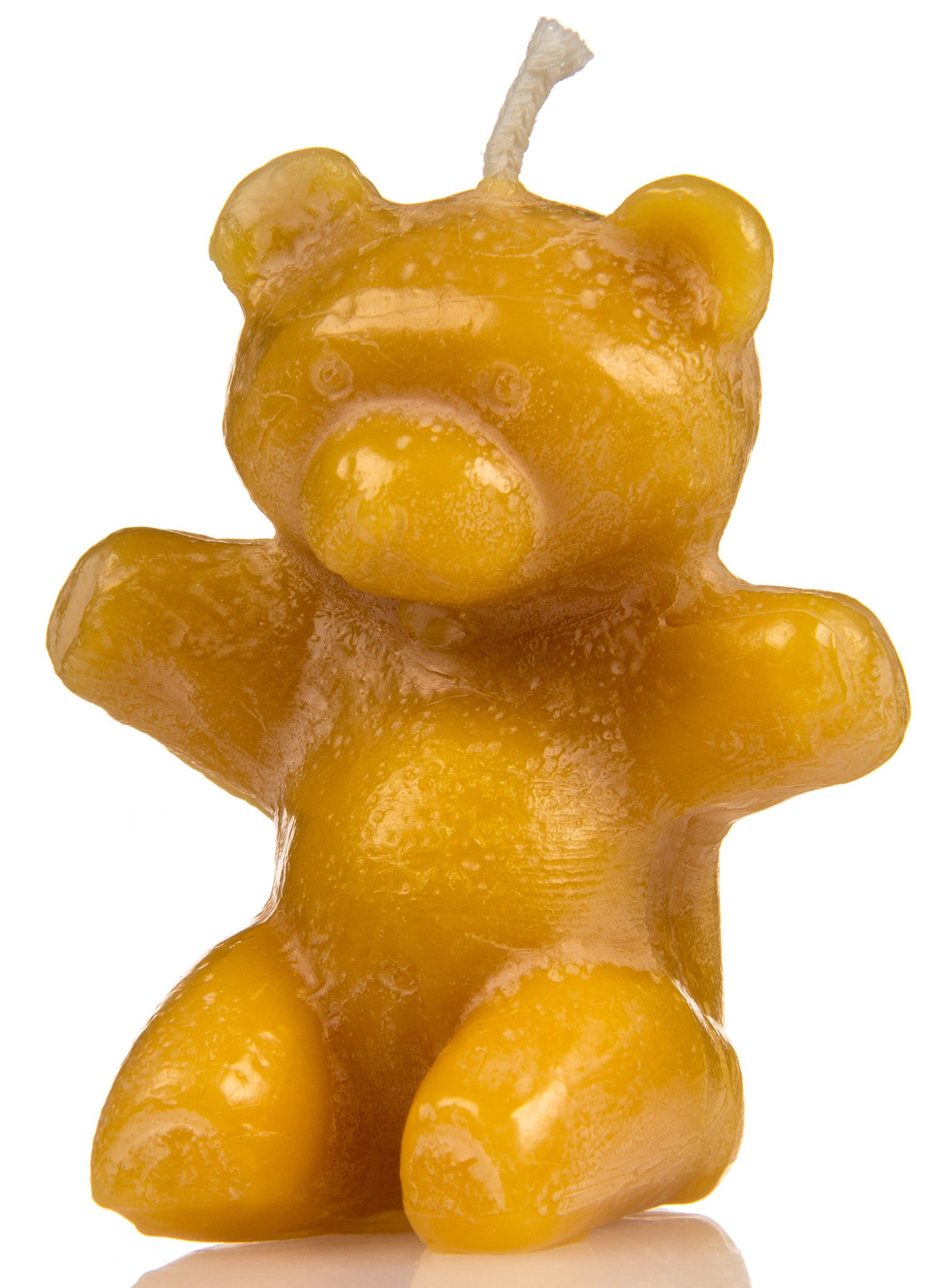 Candle - Sitting Teddy Beeswax 2.6"
