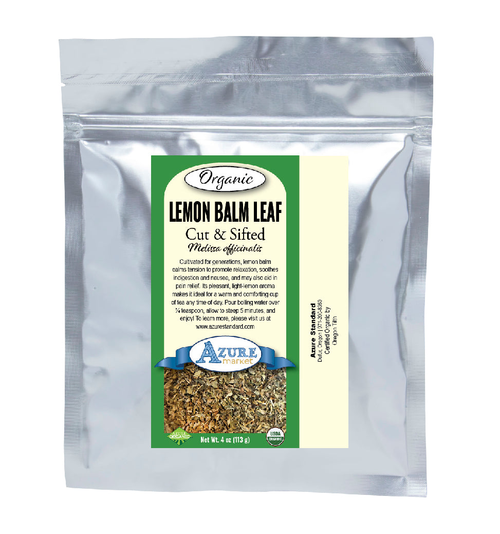 Lemon Balm Leaf, Cut & Sifted, Organic
