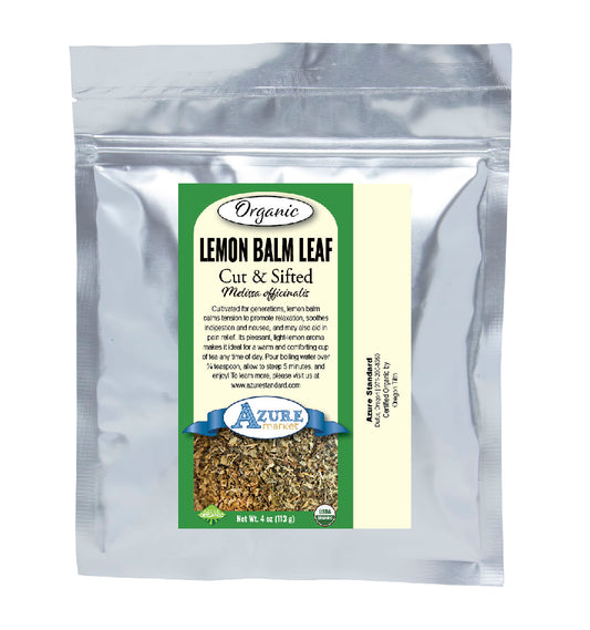 Lemon Balm Leaf, Cut & Sifted, Organic