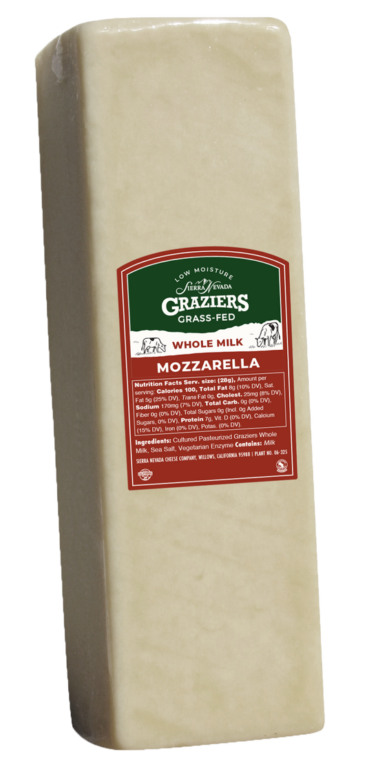 Graziers, Whole Milk Mozzarella Cheese, Grass-Fed, Random Weight
