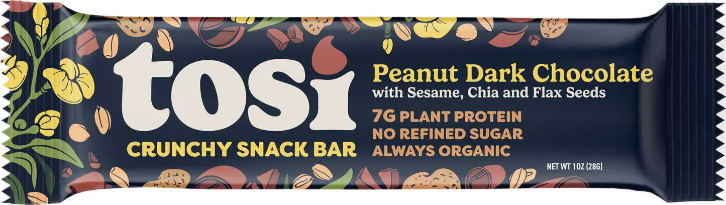 Crunchy Snack Bar, Peanut Dark Chocolate, Organic