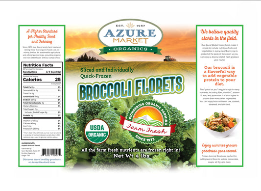 Broccoli Florets, Frozen, Organic