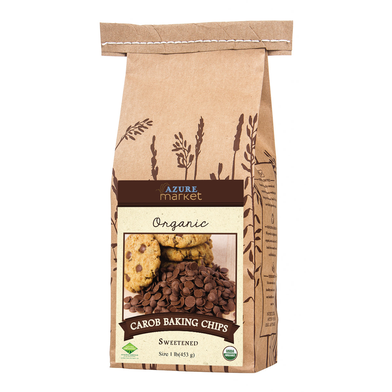 Carob Baking Chips, Sweet, Organic