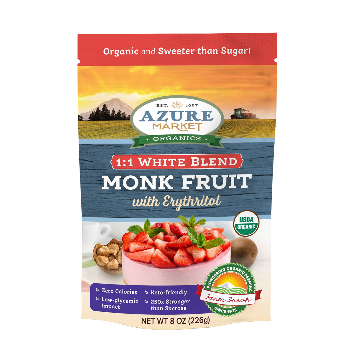 Monk Fruit, Erythritol 1:1 White Blend, Organic