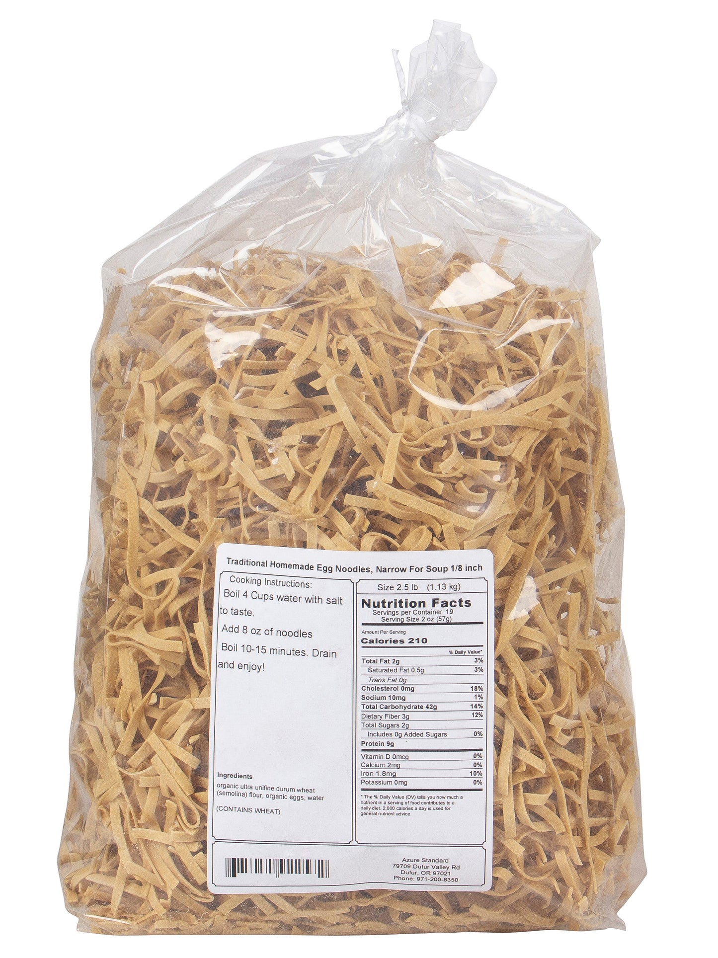 Traditional Homemade Egg Noodles, Narrow For Soup 1/8 inch