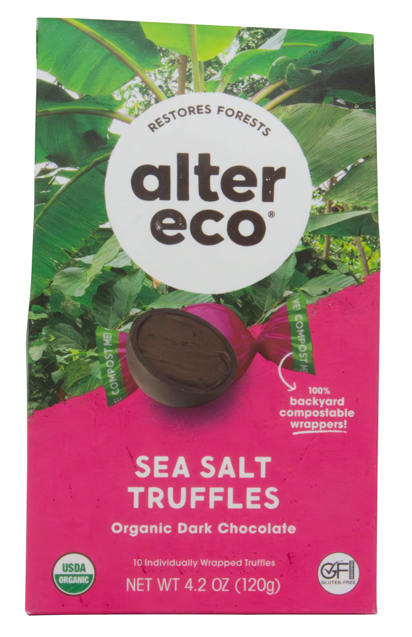 Dark Chocolate Truffles, Sea Salt, Organic