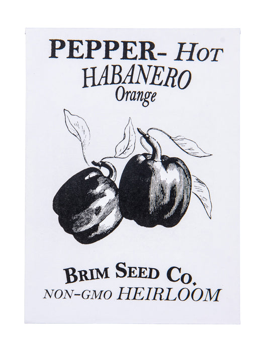 Pepper, Hot Habanero Heirloom Seed, Orange