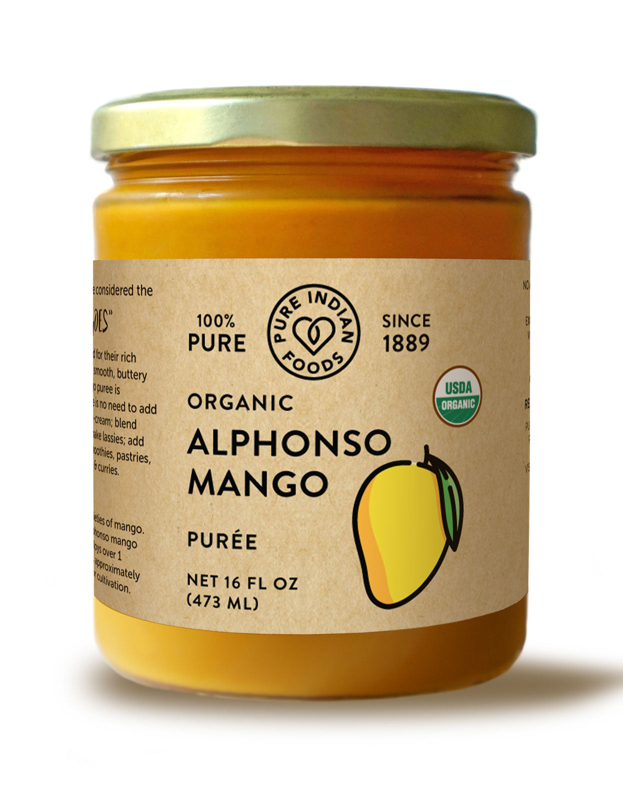 Mango Puree, Alphonso, Organic