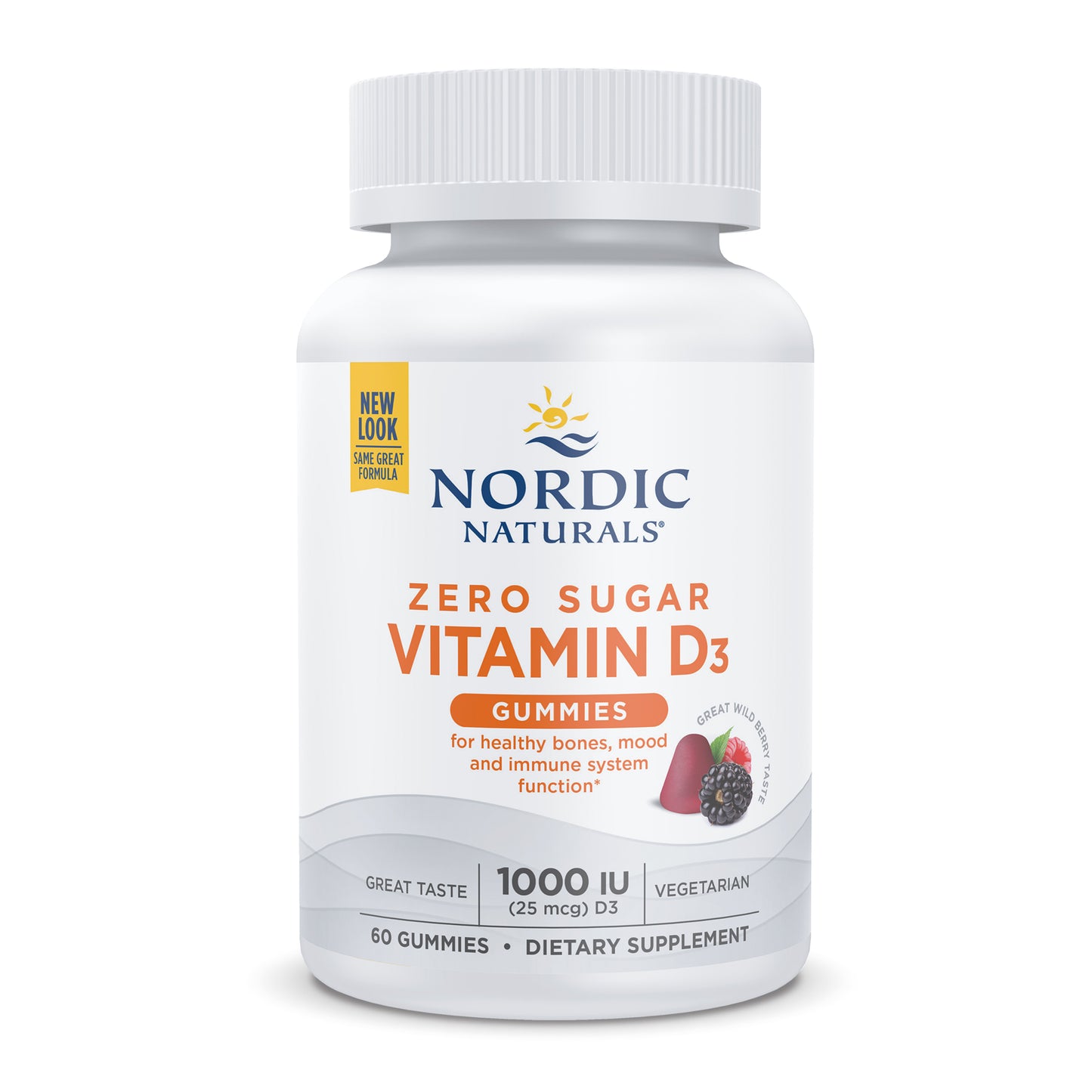Vitamin D3 Gummies, Wild Berry, Zero Sugar