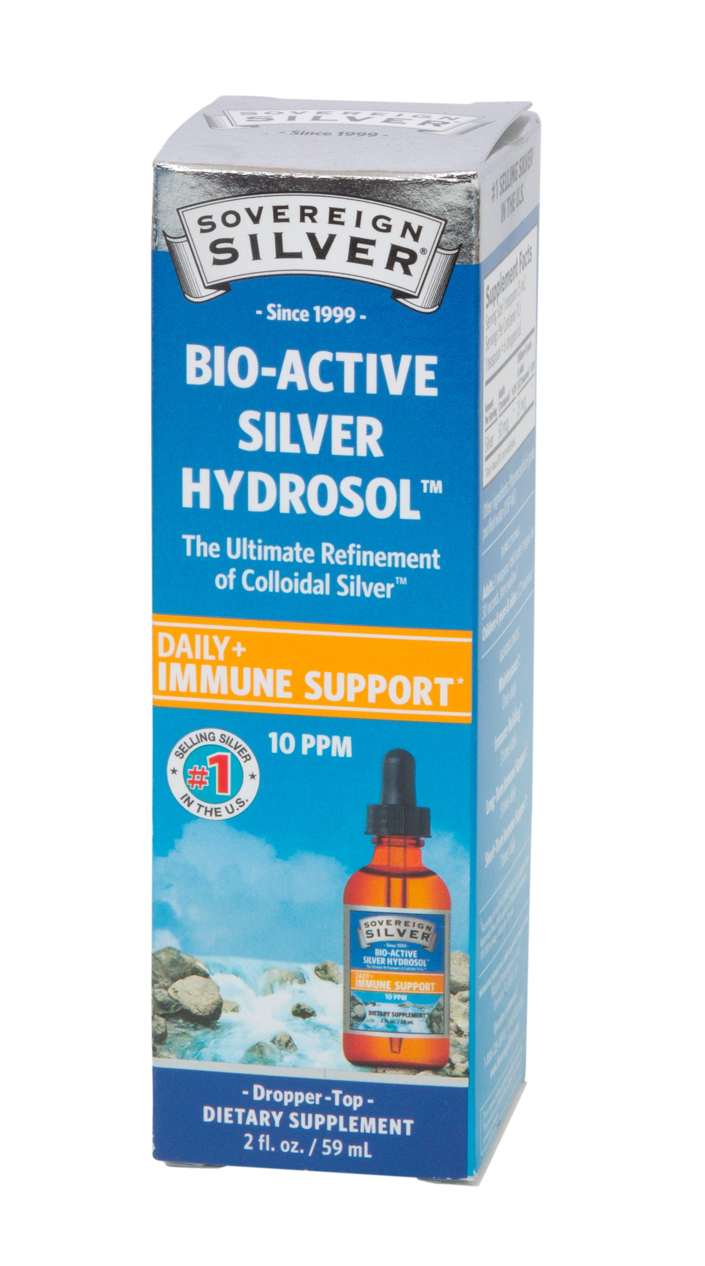 Bio-Active Silver Hydrosol, Dropper Top